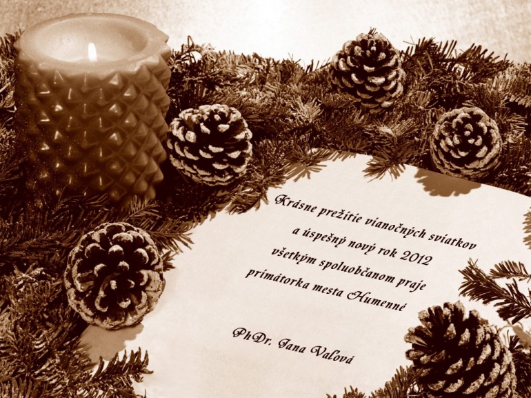 Vianočný pozdrav primátorky – detail