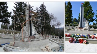 Obnova pamätného cintorína Padlí sovietskej armády - 1. etapa - pred a po