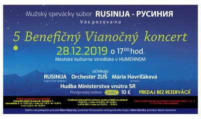 5. Benefičný koncert Rusinija 2019