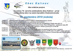 74. výročie oslobodenia obce Kalinov