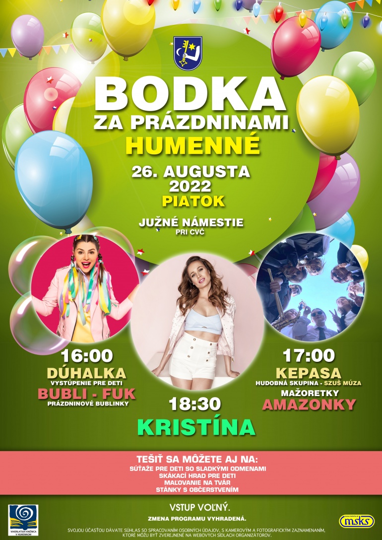 Bodka za prázdninami 2022
