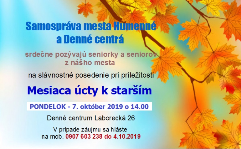 Denné centrum pozvánka október 2019