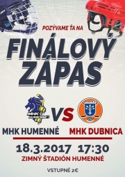 Finálový zápas MHK Humenné vs. MHK Dubnica