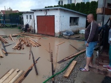 Jasenovská ulica po extrémnych zrážkach 1.5.2020