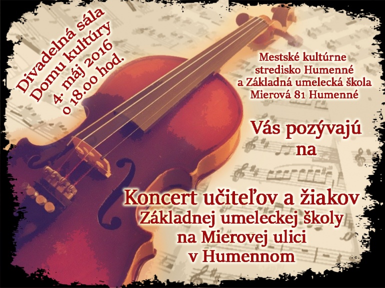 Koncert ZUŠ HHJ 2016