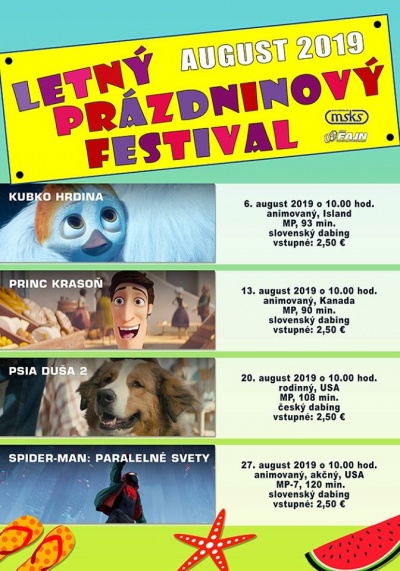 Letný augustový prázdninový festival 2019