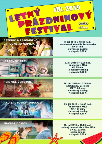Letný júlový prázdninový festival 2019