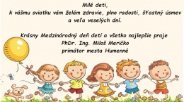 MDD – pozdrav primátora