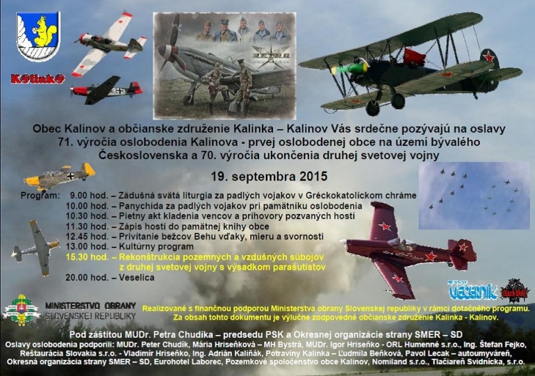 Oslavy oslobodenia obce Kalinov