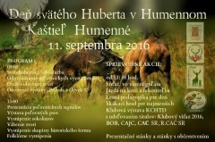 Pozvánka na Deň sv. Huberta v Humennom