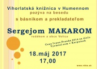 Pozvánka na besedu so Sergejom Makarom
