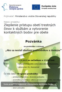 Pozvánka na prednášku – DC Laborecká