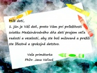 Primátorka zapriala deťom k ich sviatku
