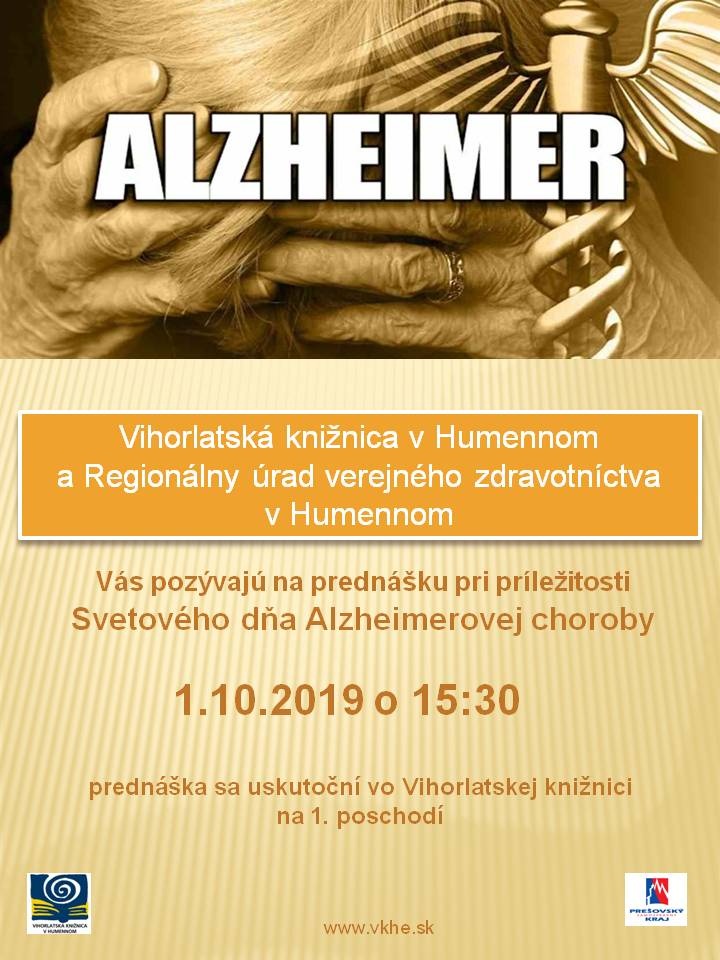 Svetový deň Alzheimerovej choroby 2019