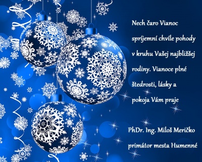 Vianočný pozdrav primátora 2019