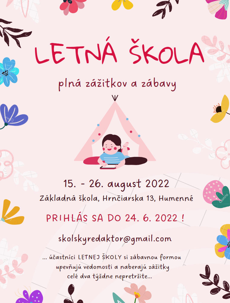 Letná škola 2022 – ZŠ Hrnčiarska