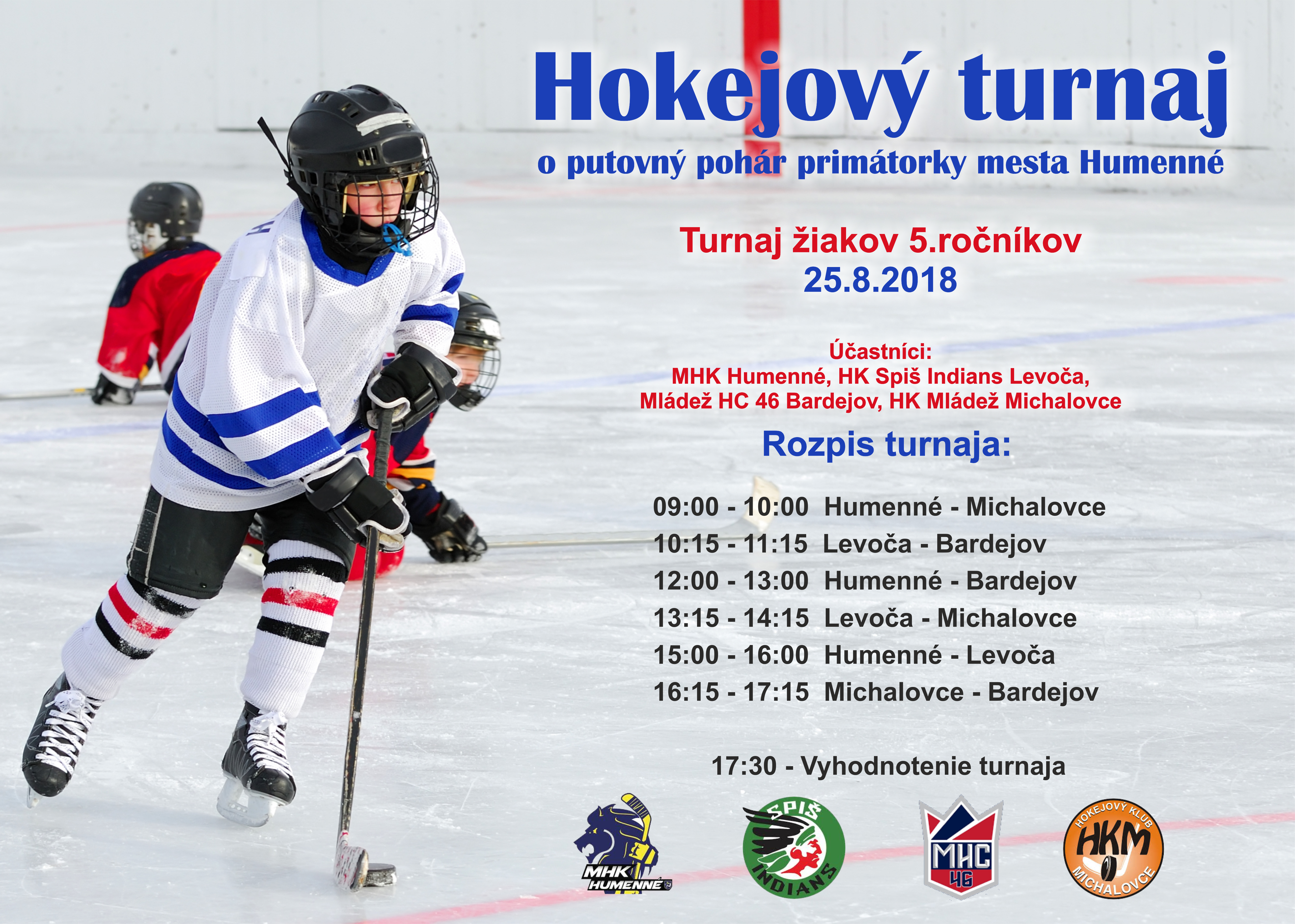 Pozývame na Hokejový turnaj žiakov 5. ročníka