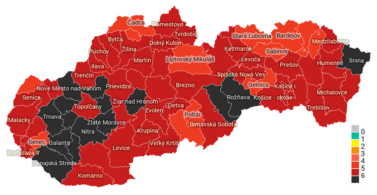 Regionálna Covid mapa [15.2.- 21.2.]