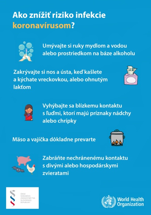 Ako znížiť riziko infekcie koronavírusom?