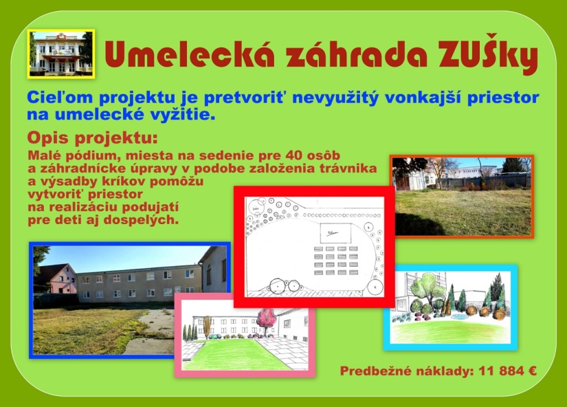 Participatívny rozpočet: víťazom Umelecká záhrada ZUŠky