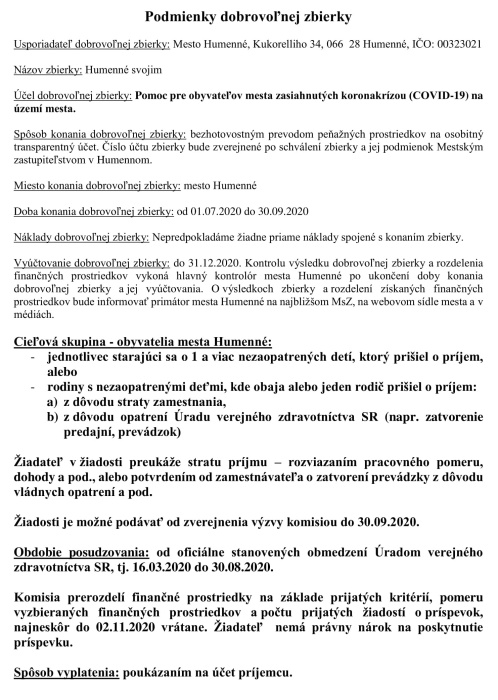 Podmienky pre žiadateľov