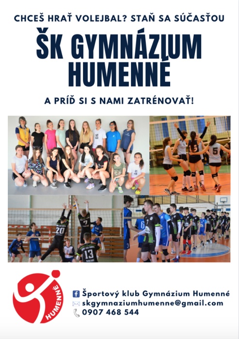 Poď medzi nás! ŠK Gymnázium Humenné
