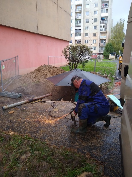 Oprava skorodovaného potrubia Partizánska 21