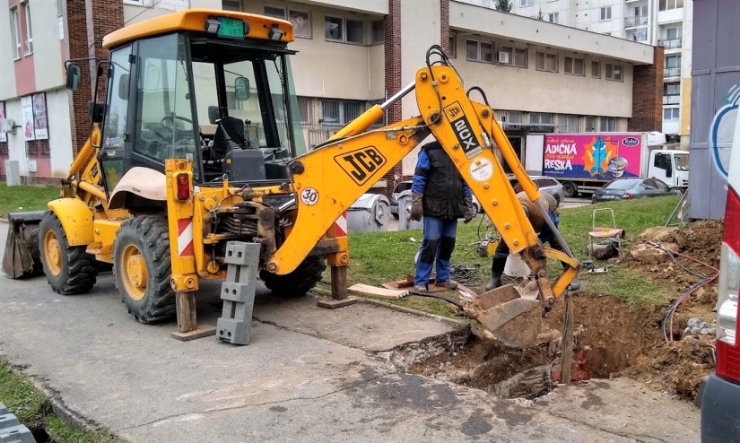 Havária potrubia na Partizánskej ulici