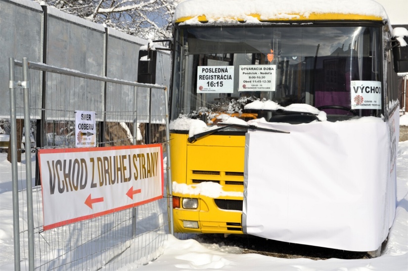 Mobilné odberové miesto na Hviezdoslavovej ulici