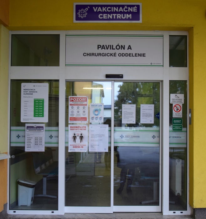 Vakcinačné centrum v humenskej nemocnici