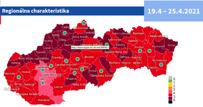 Covid automat regionálny (19.4. - 25.4.)