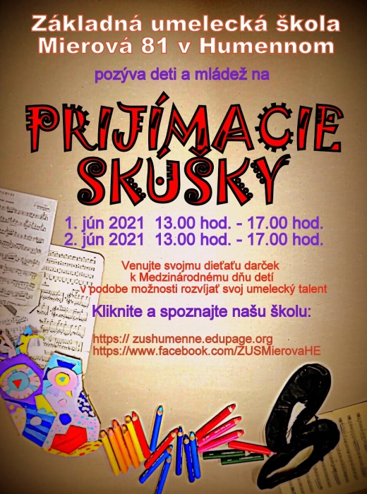 ZUŠ Humenné pozýva...