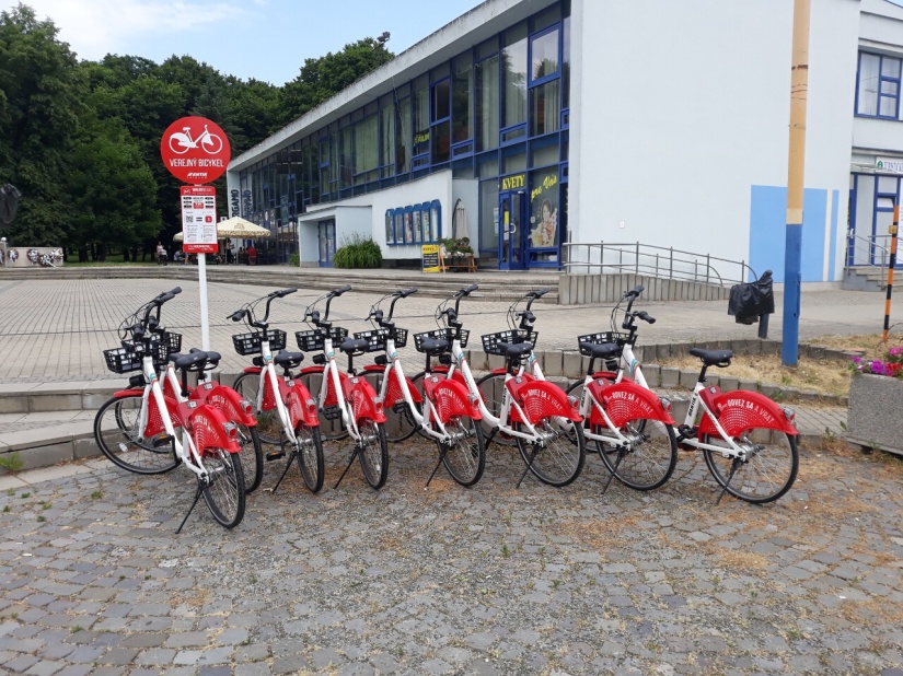 Bikesharing v Humennom, stanovisko pri MsKS