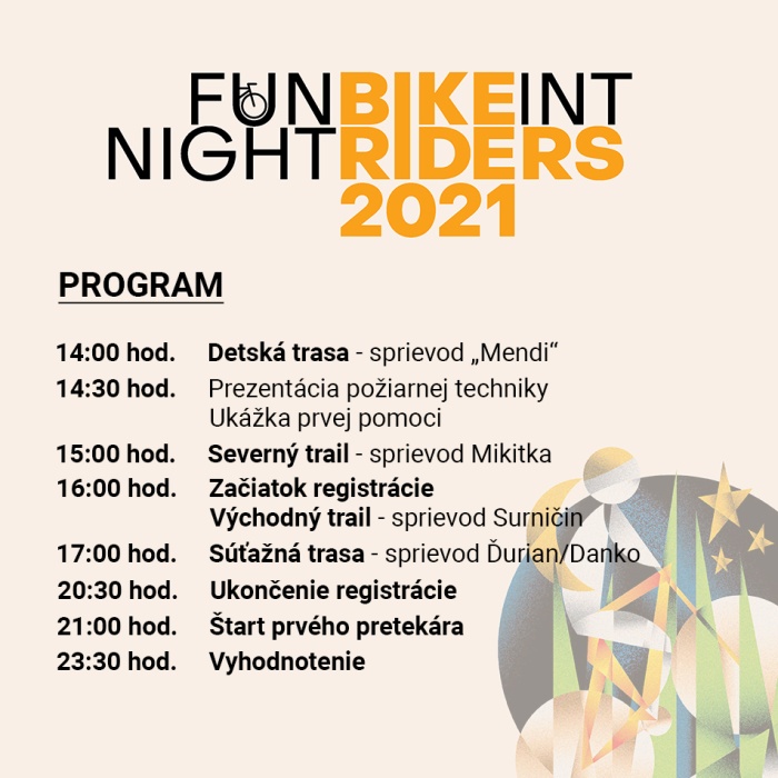 Nočná časovka - lesopark Hubková - sobota 26.6.