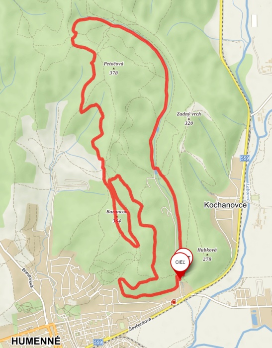 Nočná časovka - lesopark Hubková - sobota 26.6.