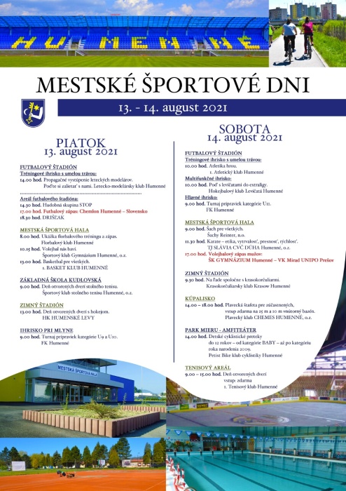 Mestské športové dni (13. a 14.8.2021)