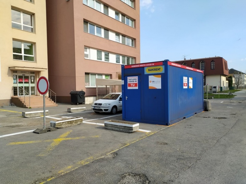 Odberové miesto v Nemocnici A. Leňa