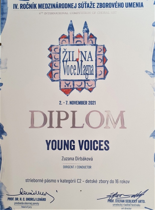 Young Voices na súťaži Žilina Voce Magna 2021