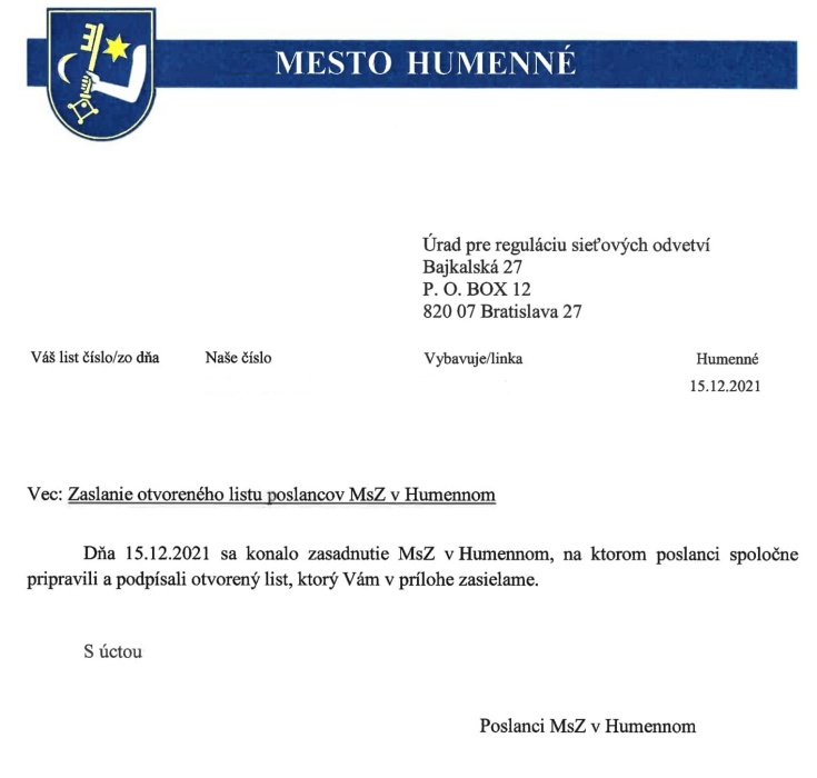 Poslanecký list pre ÚRSO