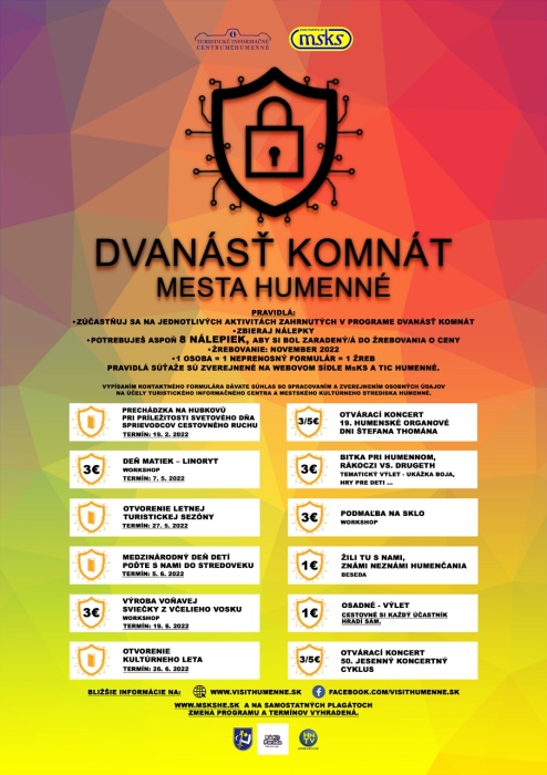 Akcia na celé leto "12 komnát Mesta Humenné"