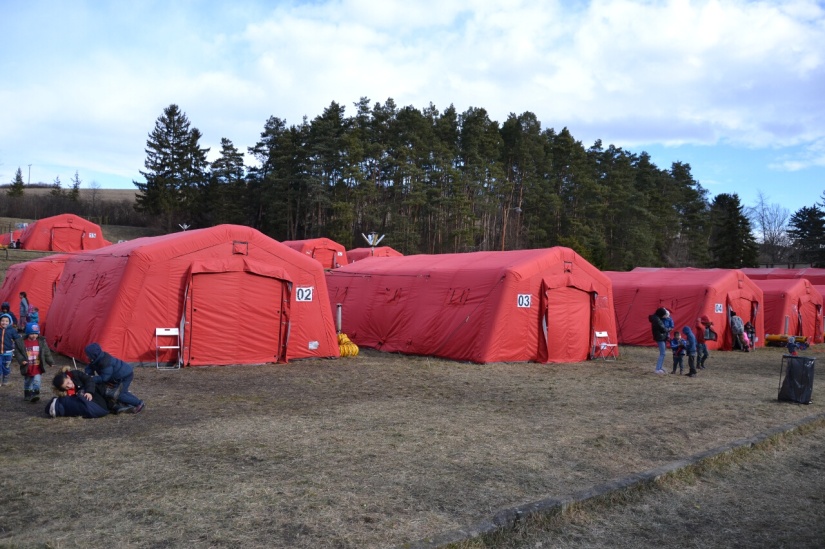 Záchytný tábor v Humennom.