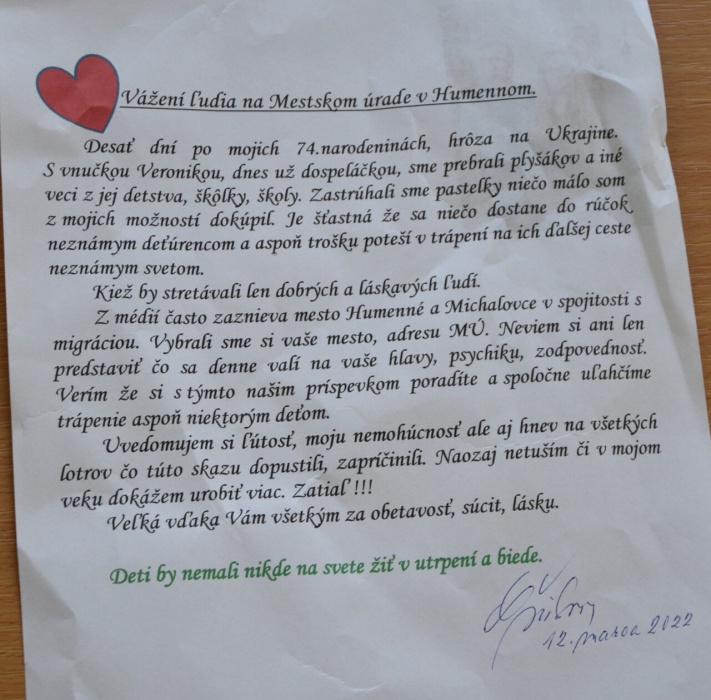List Jaroslava Šinkoviča (Nitra)