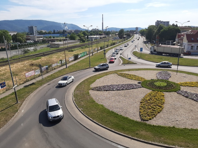 Okružná križovatka Staničná - Ševčenkova