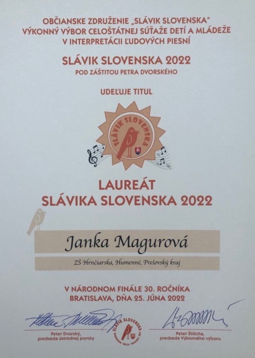Janka Magurová - Laureát Slávika Slovenska 2022