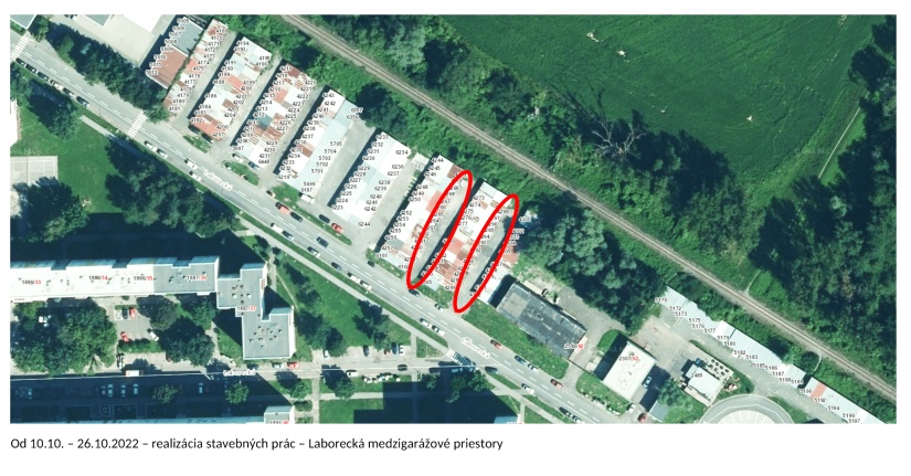 Rekonštrukcia medzigarážových priestorov / Laborecká ul.