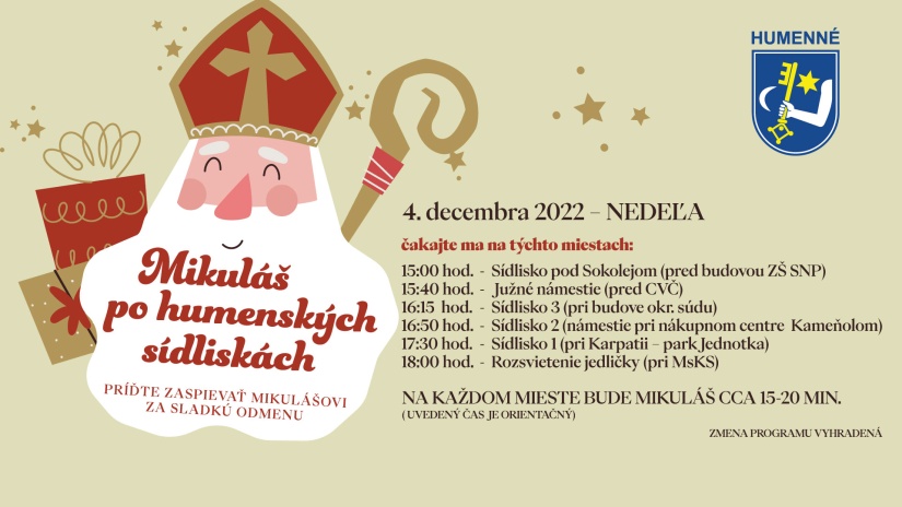 Mikuláš po humenských sídliskách