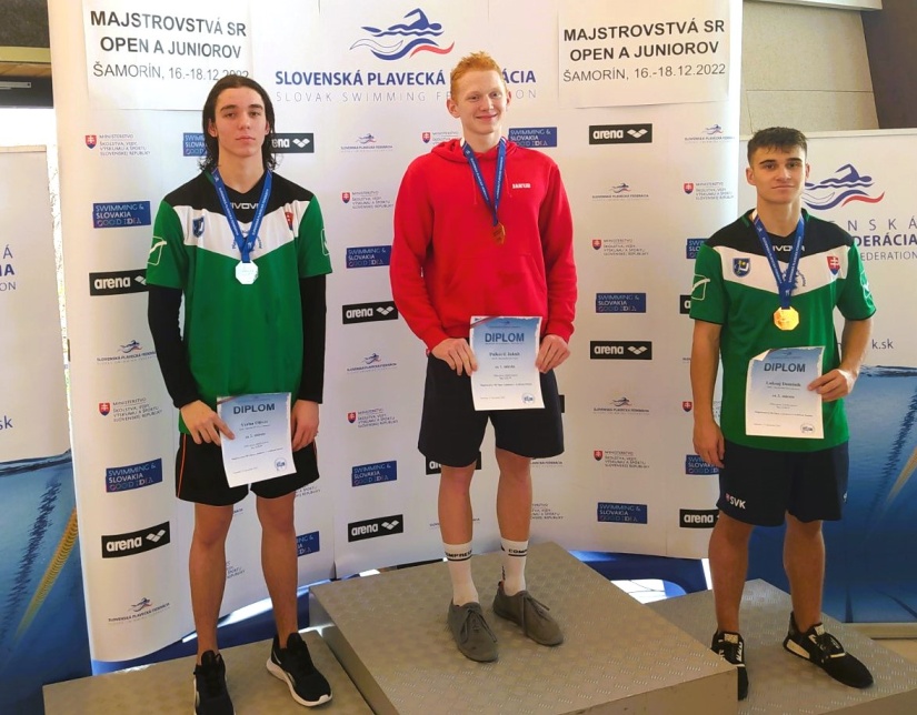 Plavecký klub Humenné na šampionáte (Oliver Verba a Dominik Luksaj)