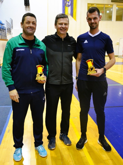 Mestská futsalová liga 2022/2023 - 1. liga: Marek Hudák, Miloš Meričko a Pavol Greško