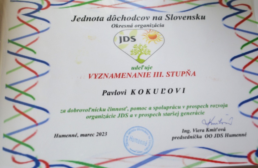 Výročná schôdza Jednoty dôchodcov Slovenska v Humennom