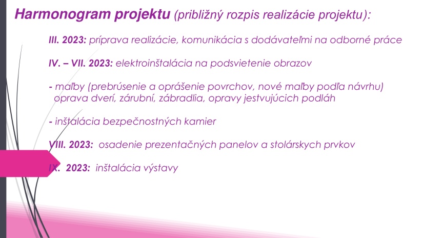 Víťazný projekt Galéria na schodoch
